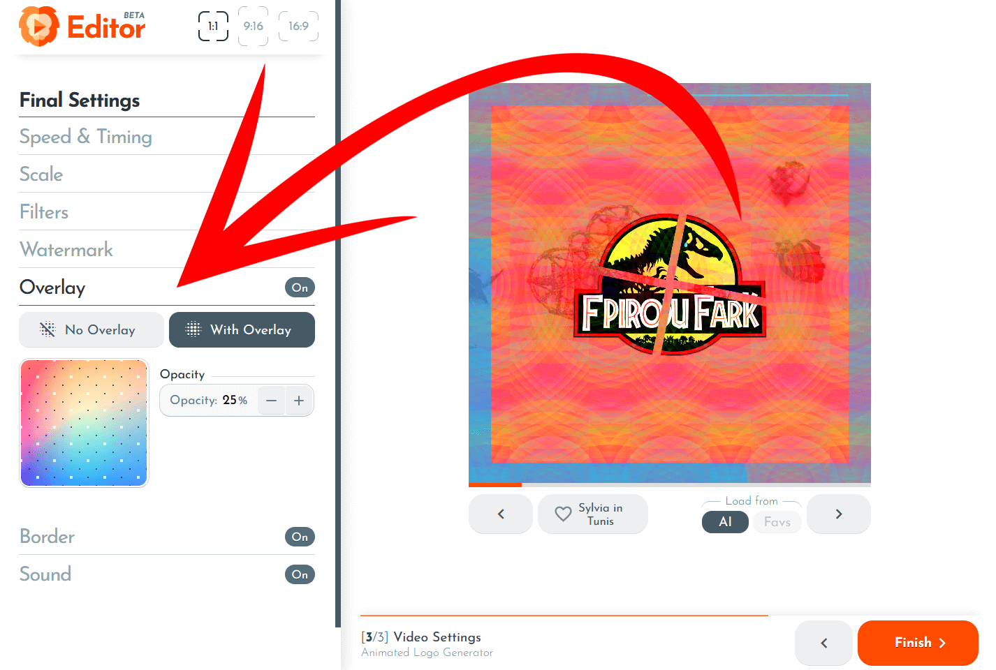 Adding overlays to enhance videos generated on RenderLion