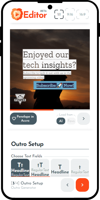 Mobile Video Outro Generator